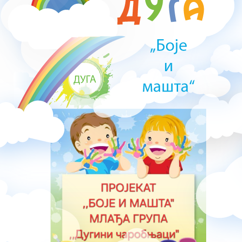 Пројекат „Боје и машта“ млађа васпитна група вртића „Дуга“ васпитачице Бојана Симовић и Ана Павловић 2024/25